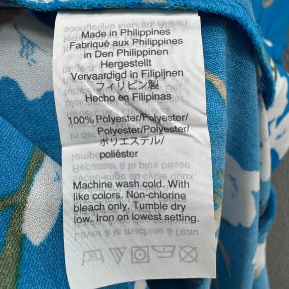 J.CREW Mercantile High Low Faux Wrap Dress Emmahansi Cabana Blue Multi Size S - Picture 9 of 15